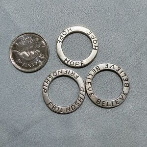 Silver Inspirational Word Rings